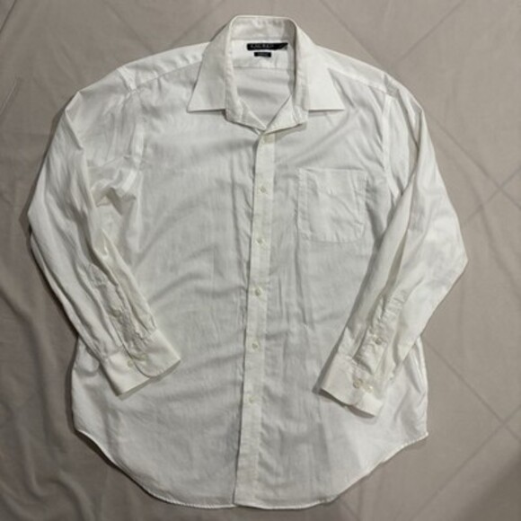 Lauren Ralph Lauren Classic Fit White Dress Shirt – Non-Iron, 17.5 / 34–35 - Picture 8 of 8